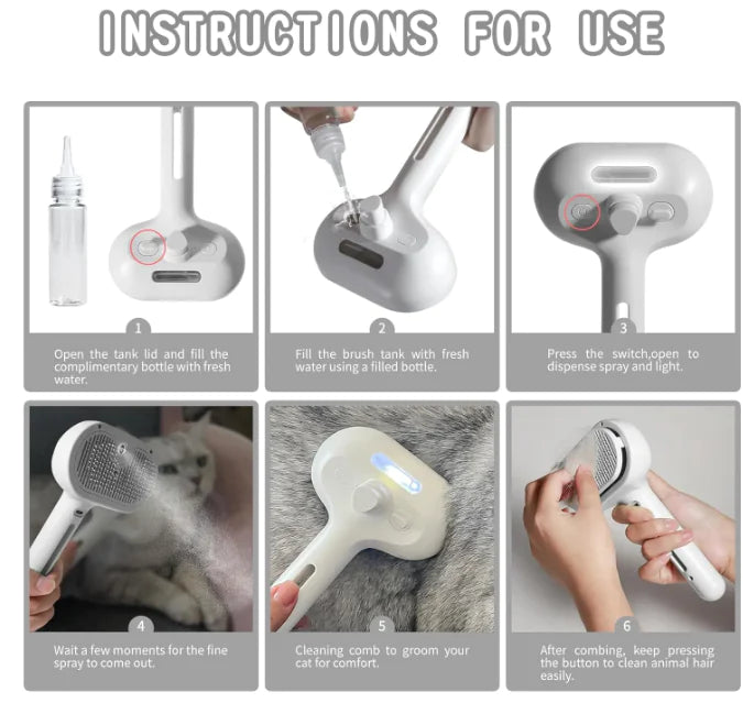 Pet Hair Spray Brush - Illumiwave